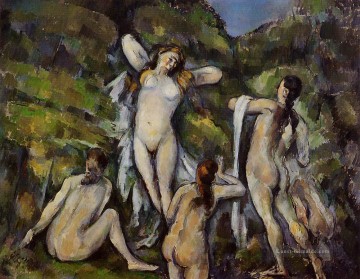 Vier Badende 1890 Paul Cezanne Nacktheit Impressionismus Ölgemälde